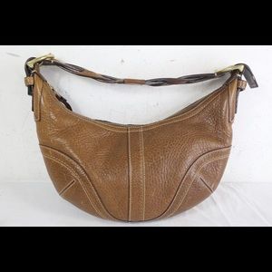 Tan Pebbled Leather Coach Purse